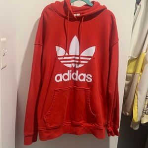 Red Adidas Sweatshirt - Size S